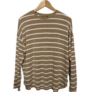 GAP Luxe Lightweight Stretch Long Sleeve Striped Casual Top Size Small‎ EUC